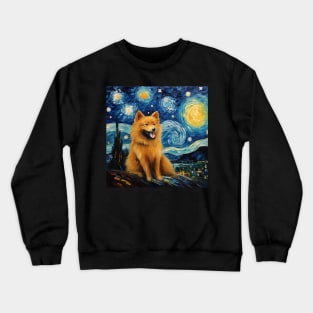 Finnish Spitz Painting Crewneck Sweatshirt